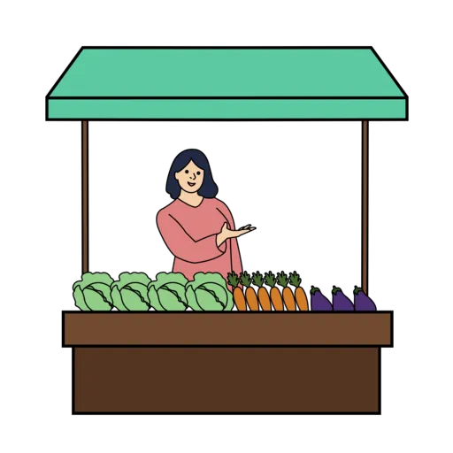 wanita penjual sayur